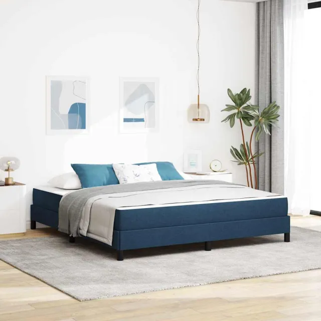 vidaXL Boxspringbed Blauw 180 x 200 cm Stof