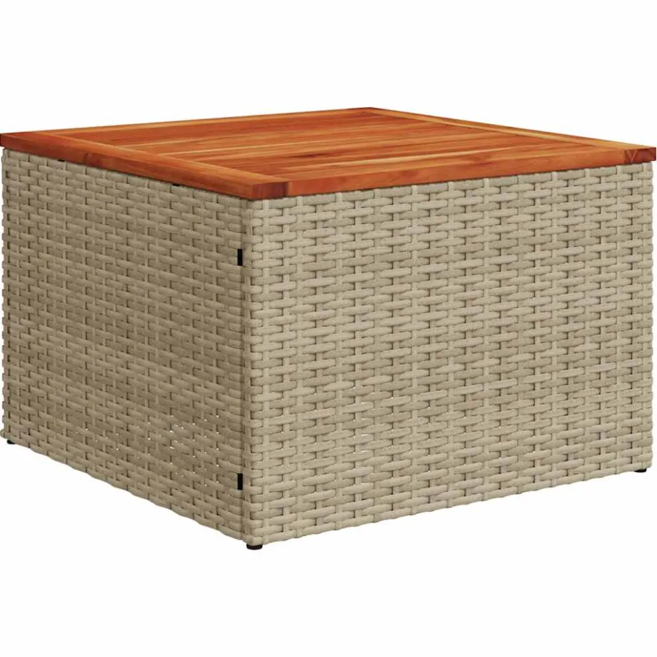 vidaXL 7-delige Loungeset met kussens poly rattan beige, foto 4