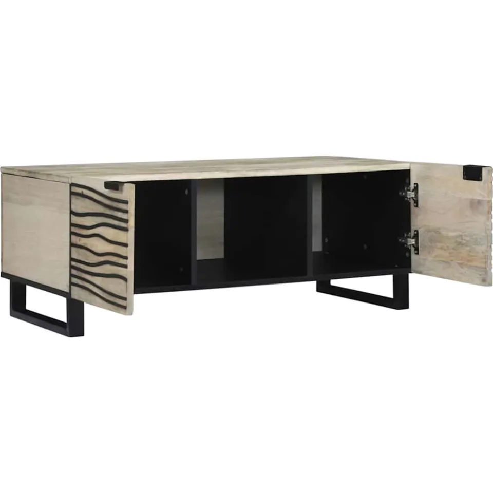 vidaXL Salontafel Wit 100 x 54 x 40 cm Bewerkt hout, foto 2