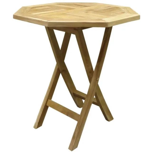 AVH-Outdoor Tuinmeubelen Klaptafel 70x70x75 achtkantige teaktafel Bruin / Terre