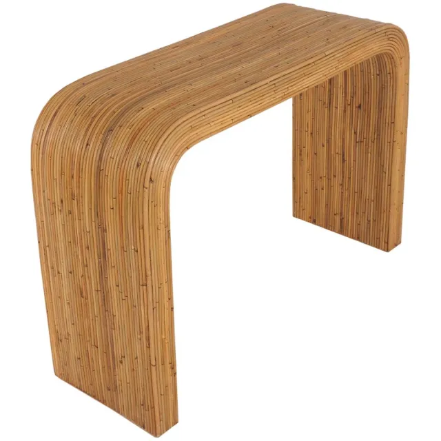 sweeek Rotan sidetable naturel, 110cm, afgeronde hoeken