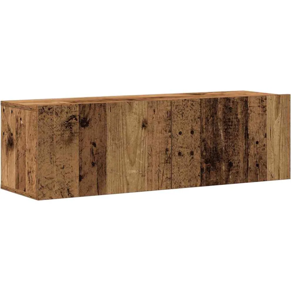 vidaXL 4-delig Tv-meubelset wandmontage bewerkt hout oud houtkleurig bruin, foto 3