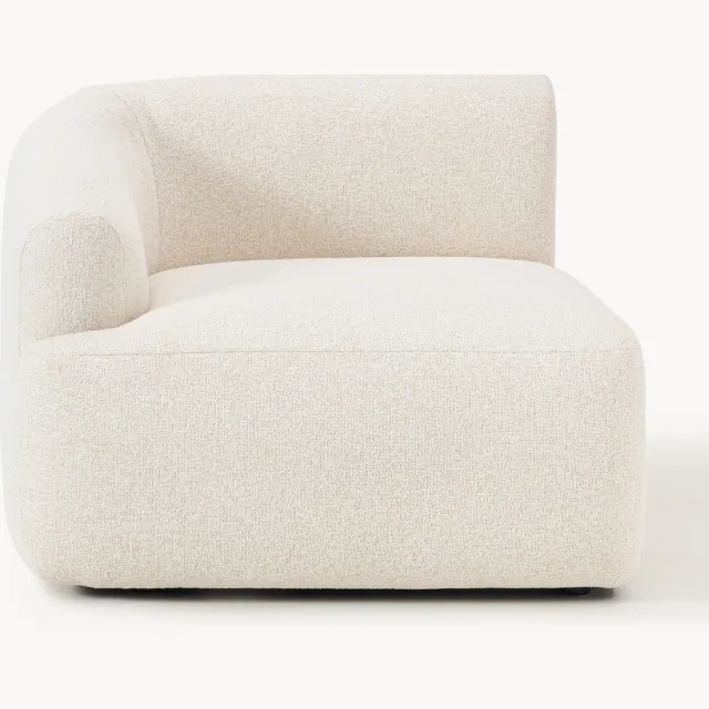 Westwing Collection Bouclé hoekmodule Sofia Wit