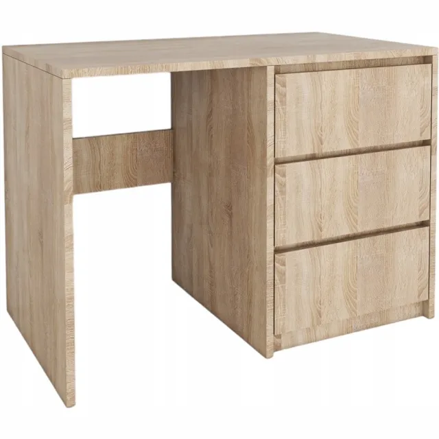 Fernika Bureau - 3 Lades - Dąb Sonoma - 96.2x75x50 cm - Zonder Handgrepen