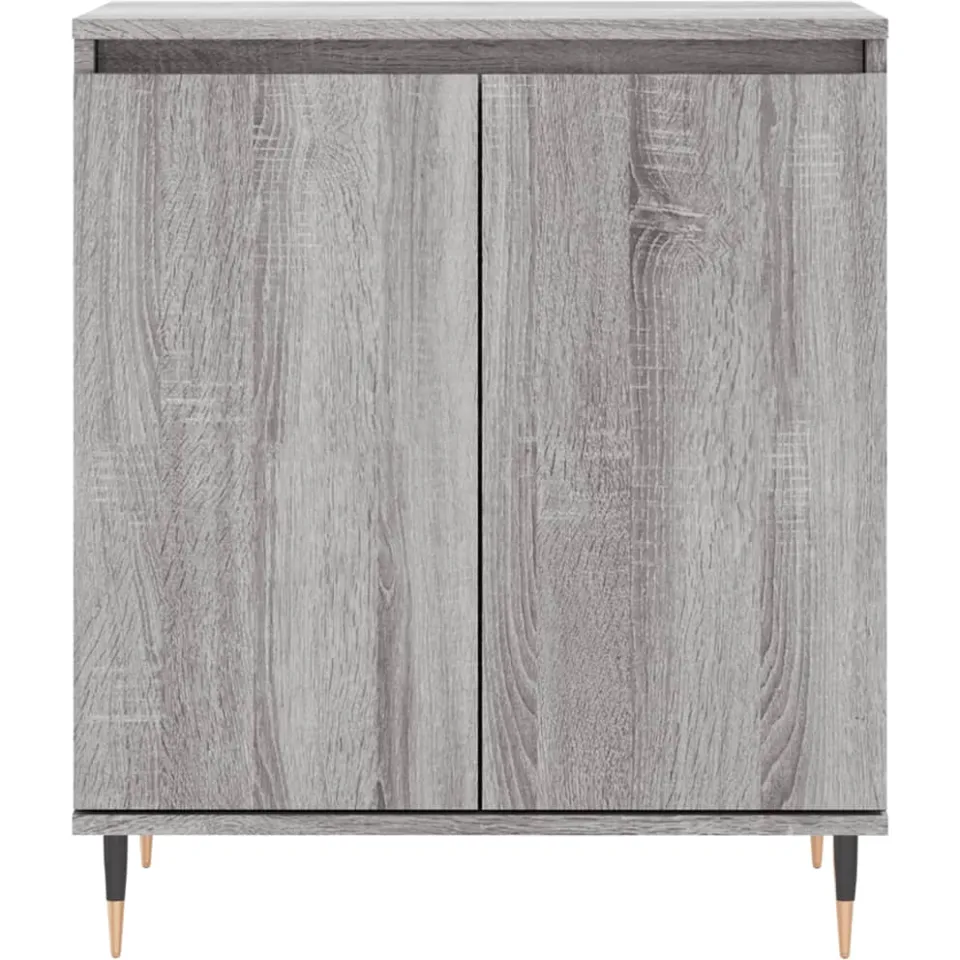 vidaXL Dressoir 60x35x70 cm bewerkt hout grijs sonoma eikenkleurig