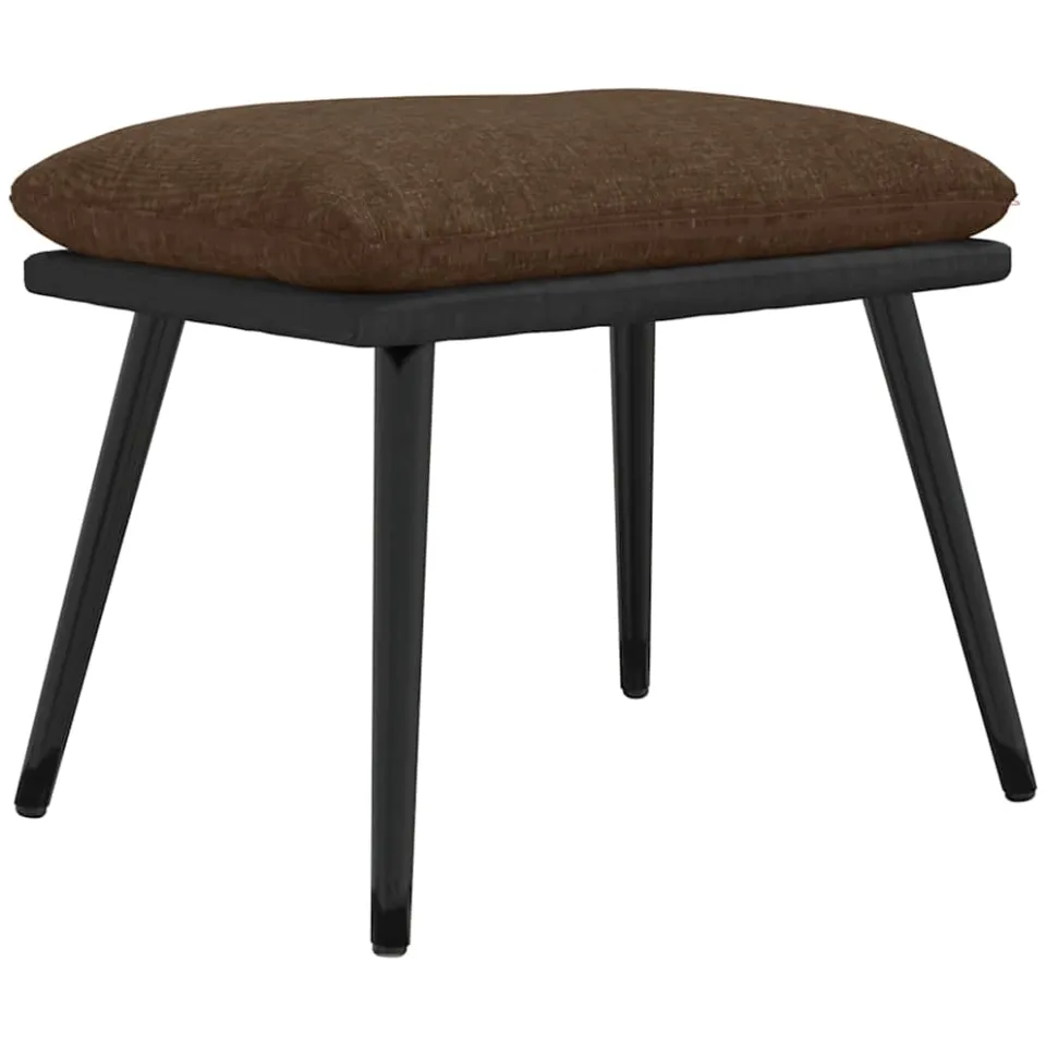 vidaXL Voetenbank 45x29,5x35 cm stof en kunstleer bruin, foto 3