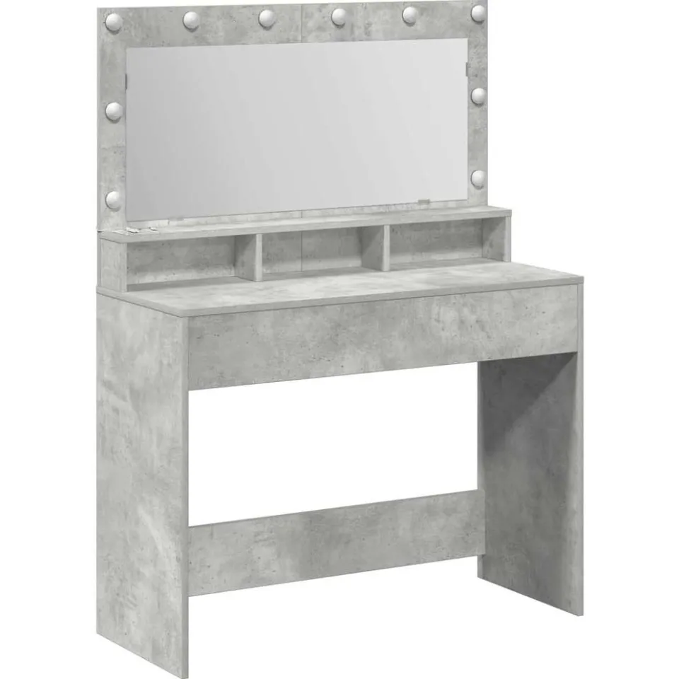 vidaXL Plafondtafel Beton Grijs 100 x 41 x 135 cm Bewerkt hout