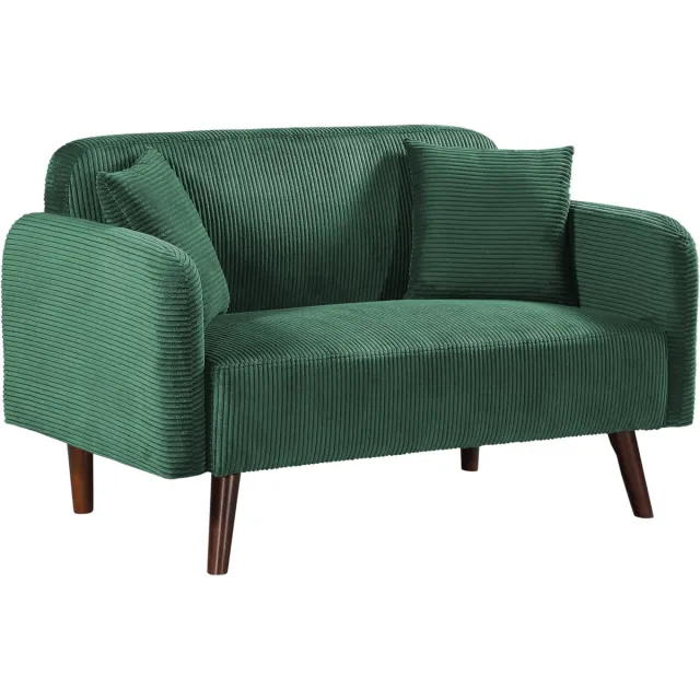 en.casa 2-zitsbank Midt 132x70x80,5 cm groen [en.casa]