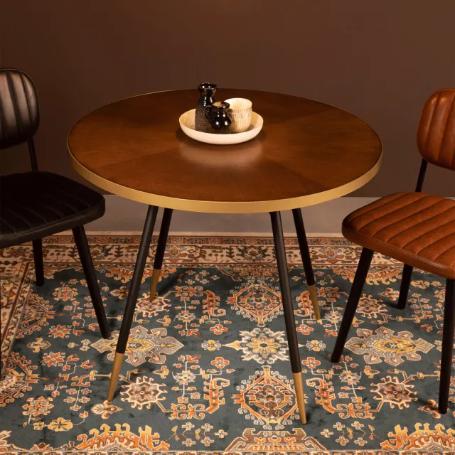 ZILT Ronde Bistrotafel 'Lili' MDF, 90cm bruin, foto 2