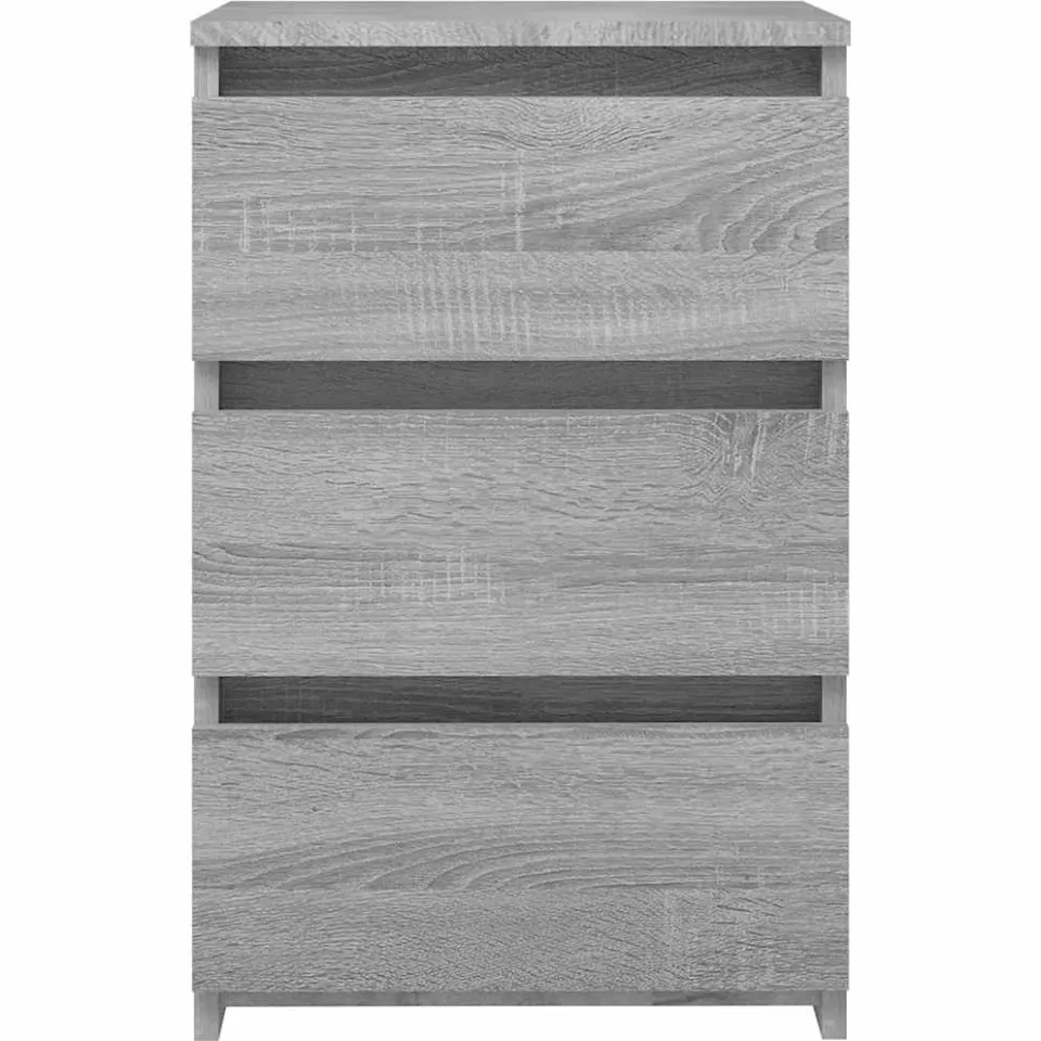 vidaXL Nachtkastje 40x35x62,5 cm bewerkt hout grijs sonoma eikenkleur, foto 4