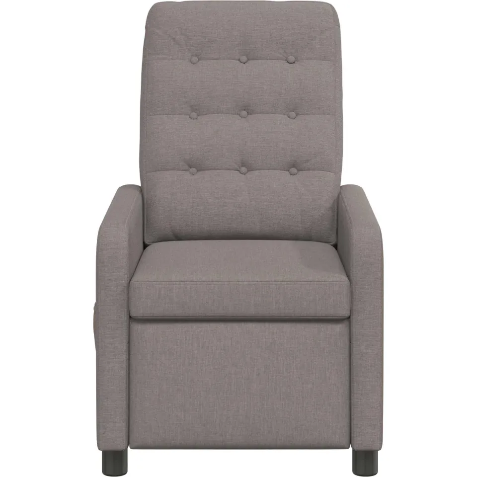 vidaXL Ligstoel Taupe 65 x 93 x 102 cm Stof