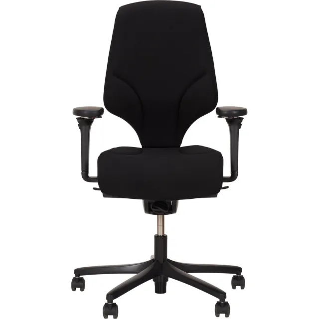 Giroflex Bureaustoel Giroflex 64-3578 - Stof Zwart Gaja Classic GA60999 - Voetkruis Zwart 0810- comfort met zwart frame - 4D Armleggers NPR - Comfort Bekleding