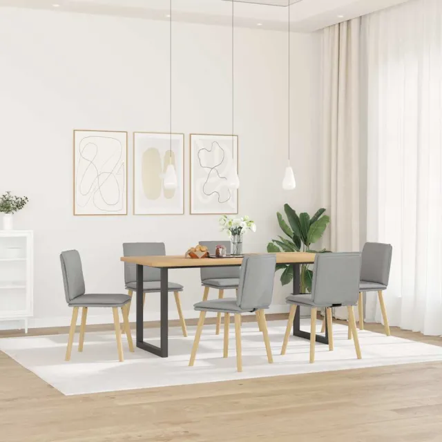 vidaXL Eetkamerstoelen 6 st stof wolk grijs, foto 2