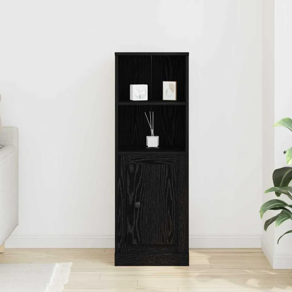 vidaXL Highboard Zwart Eiken 36 x 35,5 x 103,5 cm Bewerkt hout, foto 4