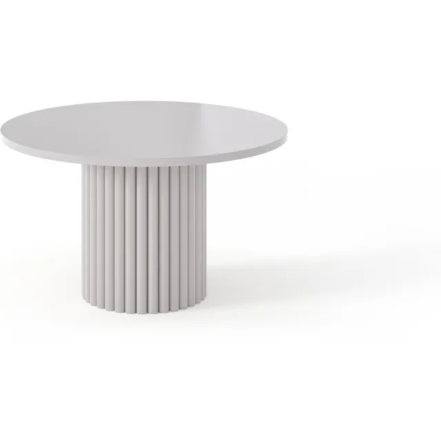 Margaret Hadas24 Sabina Ronde Salontafel - met Geribbelde Voet - 67 x 42 cm - Kasjmier / Kasjmier