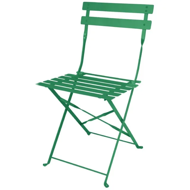 Bolero Perth Bosgroene Stijl Stalen Inklapbare Stoelen (2stuks) groen
