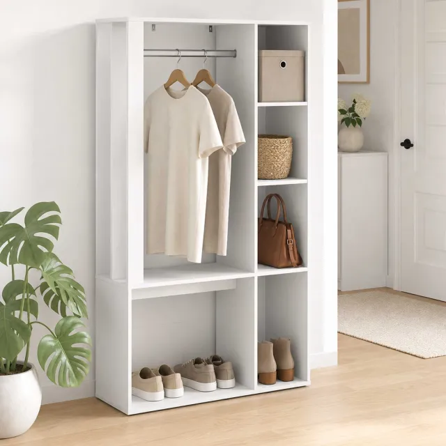 vidaXL Garderobekast Wit 91 x 32 x 150,5 cm