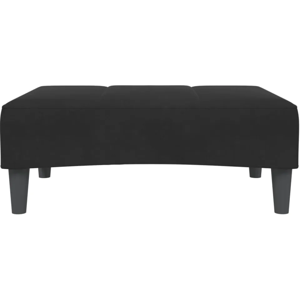 vidaXL Voetenbank 77x55x31 cm fluweel zwart