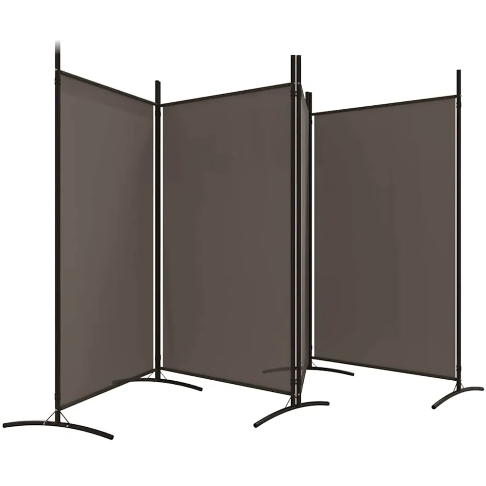 vidaXL Kamerscherm met 4 panelen 346x180 cm stof antracietkleurig, foto 4