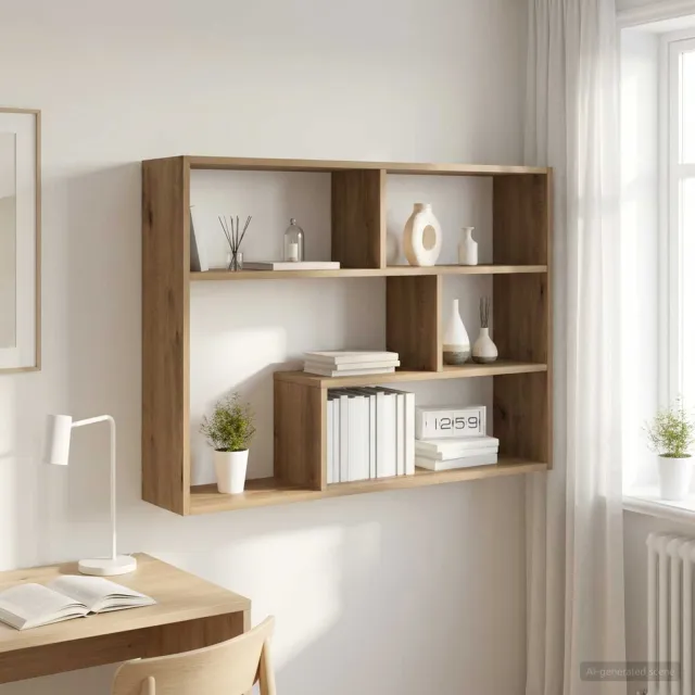 vidaXL Wandplank Artisanaal eiken 95 x 20 x 69,5 cm Bruin