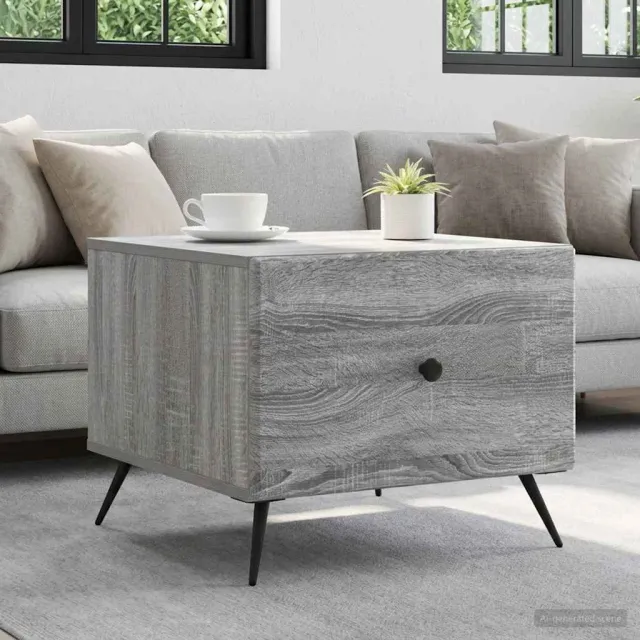 vidaXL Salontafel Grijs sonoma 49 x 50 x 40 cm Bewerkt hout