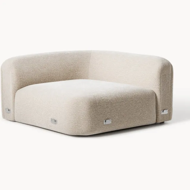 Westwing Collection Rond hoekmodule Wolke beige