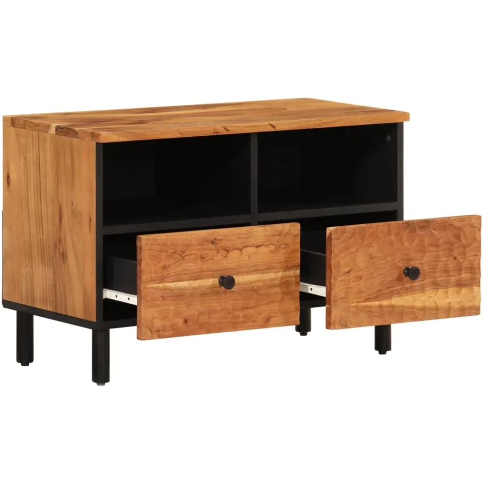 vidaXL Tv-meubel 70x33x46 cm massief acaciahout bruin, foto 4