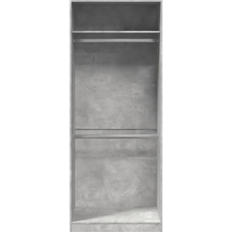 vidaXL Kledingkast 80x50x200 cm bewerkt hout betongrijs grijs, foto 3