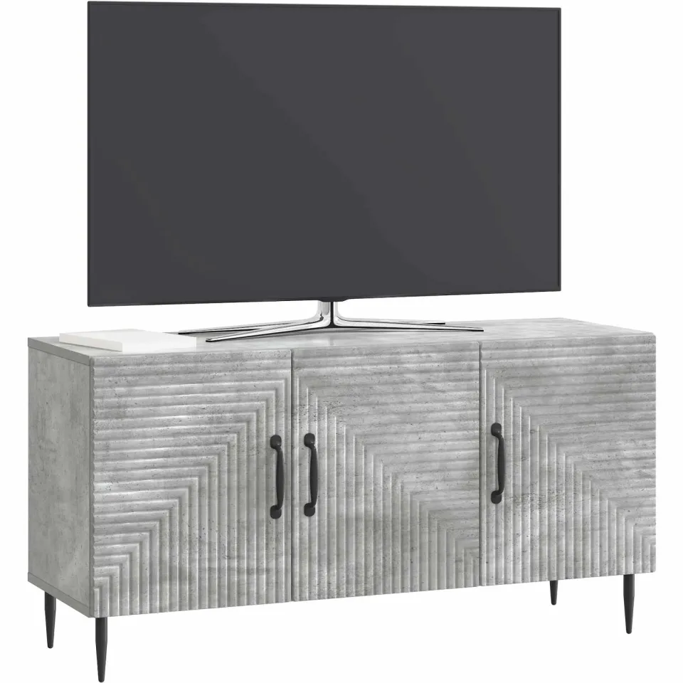 vidaXL TV-kast Betongrijs 99 x 34,5 x 50 cm Bewerkt hout