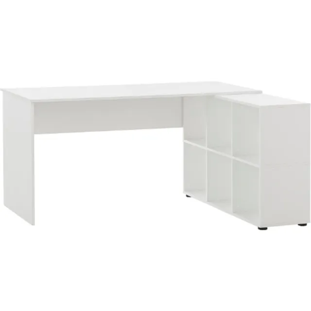 Schildmeyer Schildeyer Rena 500 Bureau Met Regal Wit 150x121,6x73,6 Cm Schrijfbureau Met Boekenkast En Opbergvakken Thuiskantoor Werkplek Computer Bureau