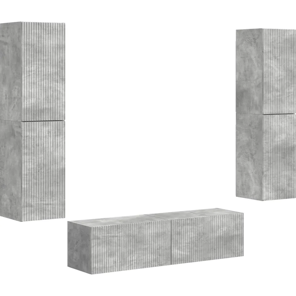 vidaXL Tv-meubelset 6 st 31 x 30 x 60 cm Beton Grijs, foto 3