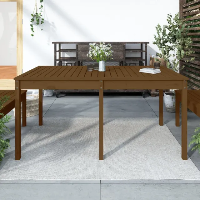 vidaXL Tuintafel 159,5x82,5x76 cm massief grenenhout honingbruin bruin, foto 2