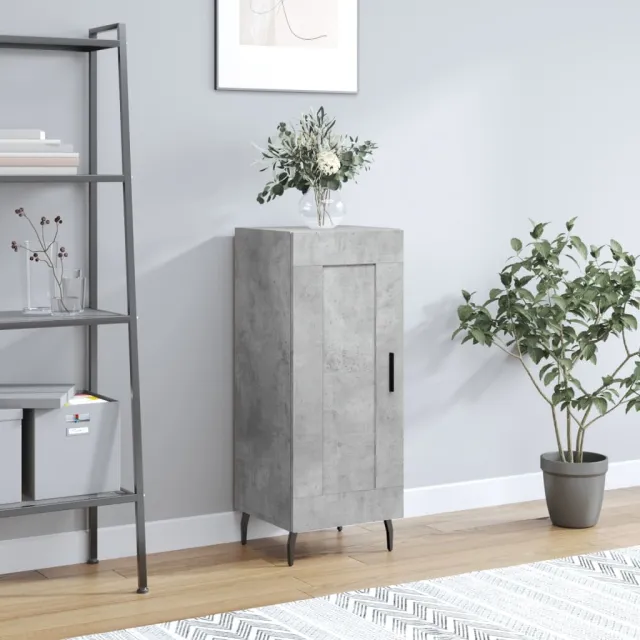 vidaXL Dressoir 34,5x34x90 cm bewerkt hout betongrijs grijs, foto 2