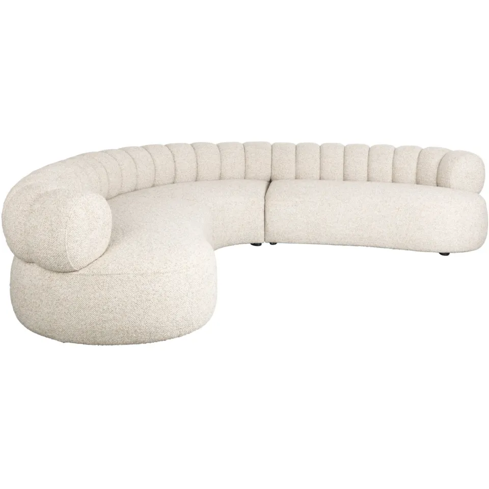 Dutchbone hoekbank Duvane met ronde hoek - beige, foto 3