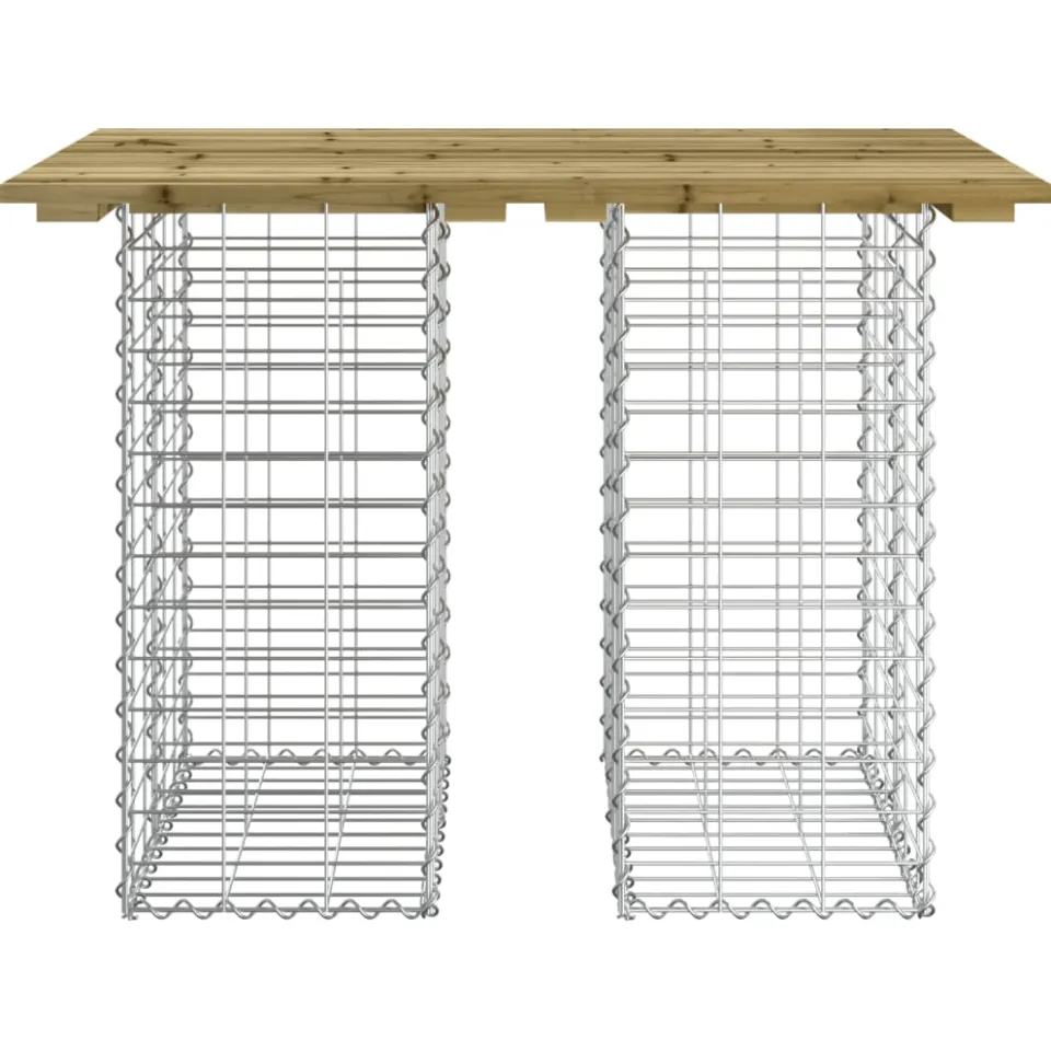 vidaXL Tuintafel schanskorfontwerp 100x70x72 cm geïmpregneerd hout Bruin