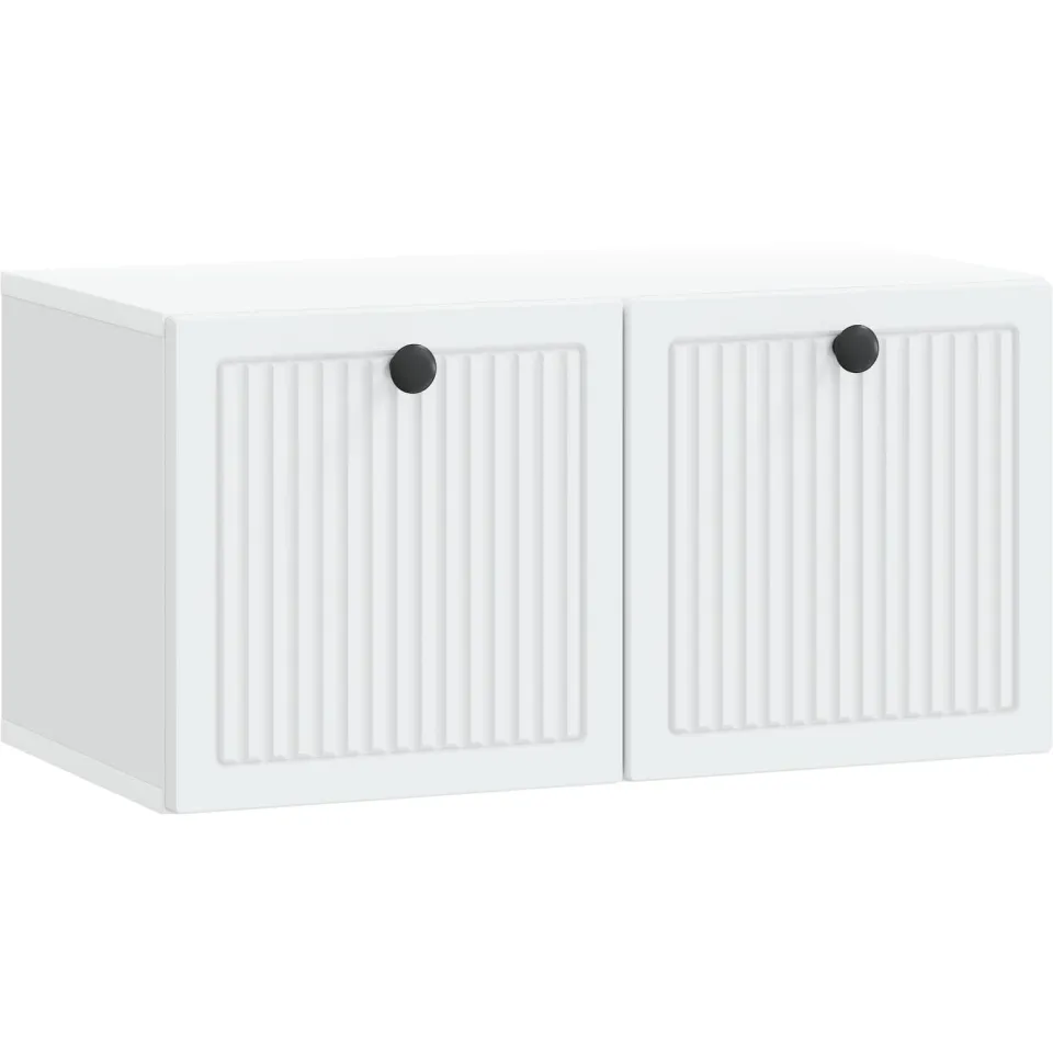 vidaXL Wandbeugel TV-kast 59,5 x 31 x 30 cm Wit