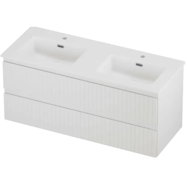 Proline Tribute Badmeubelset Porselein Elegant Gefreesd 120x46x54 cm Mat White Mat Wit