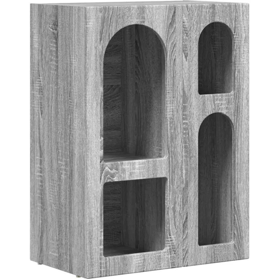 vidaXL Dressoir ELST Grijs Sonoma 59 x 35 x 80.5 cm Bewerkt hout, foto 3
