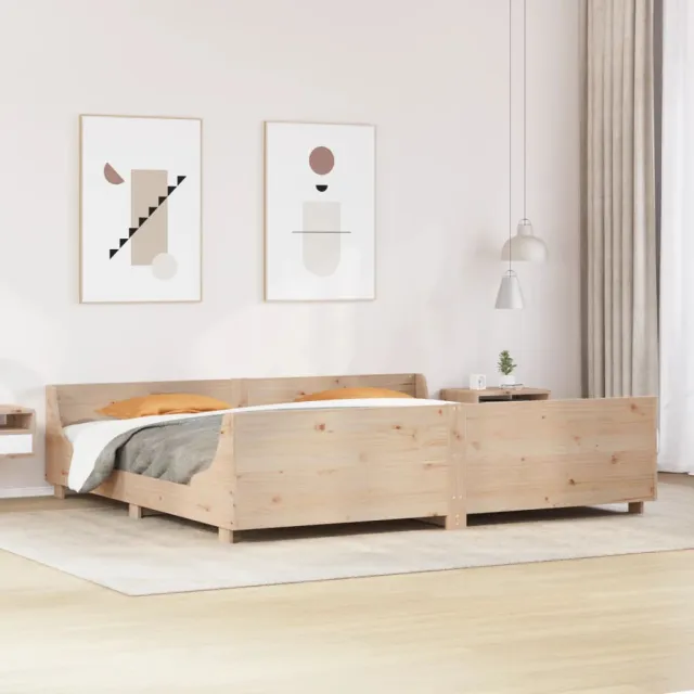 vidaXL Bedframe zonder matras massief grenenhout 180x200 cm bruin
