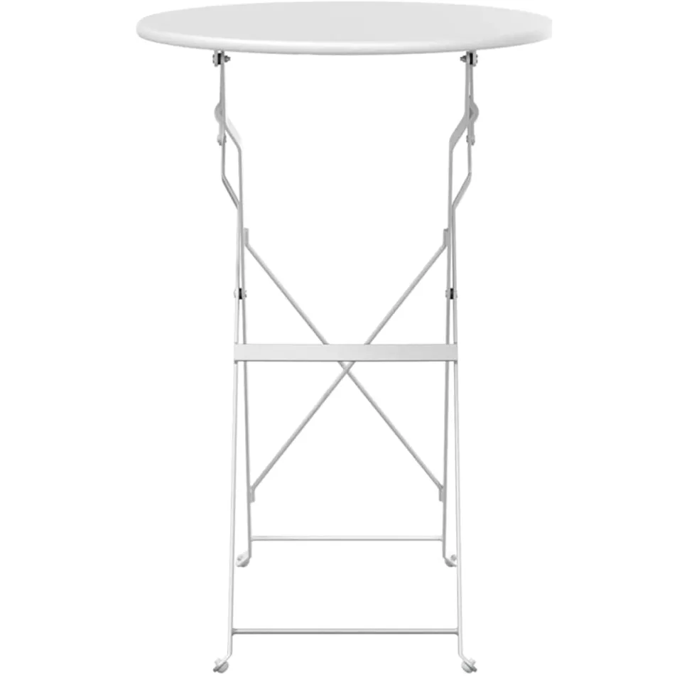 vidaXL Bistrotafel Wit Ø 50 x 71 cm Poedercoating staal, foto 4