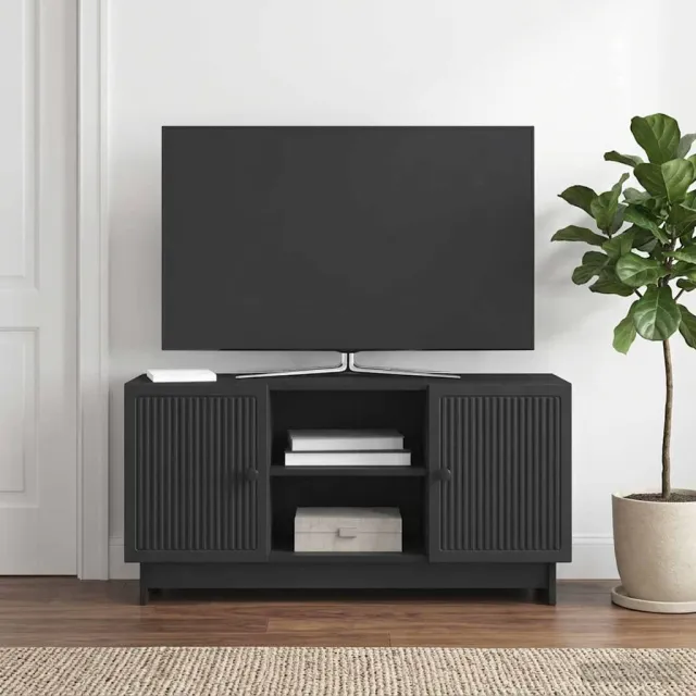 vidaXL TV-kast 102 x 34,5 x 50 cm Zwart Bewerkt hout, foto 2