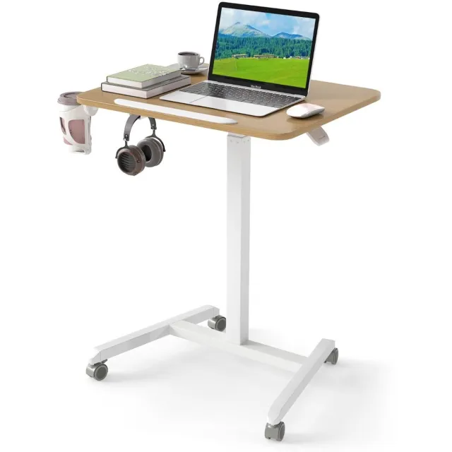 GranMaison Laptoptafel op Wielen - Bedtafeltje - Bijzettafel - Natuur