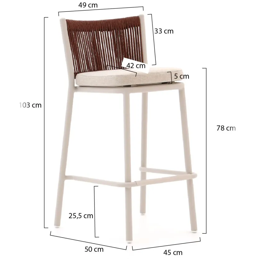 Manifesto Furniture Manifesto Idro/Savio 90cm barset 3-delig taupe, foto 2