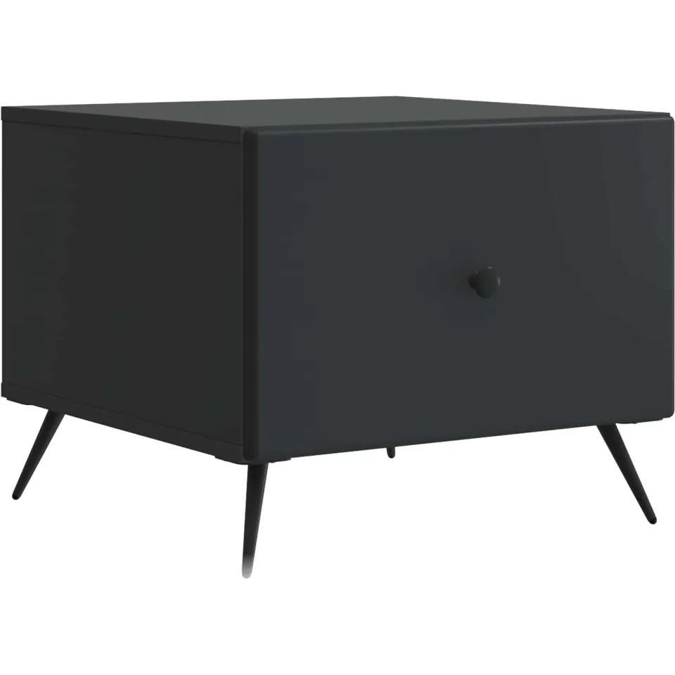 vidaXL Salontafel Zwart 49 x 50 x 40 cm Bewerkt hout, foto 3