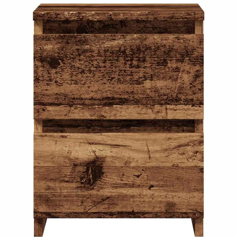 vidaXL Nachtkastje 30x30x40 cm bewerkt hout oud houtkleurig bruin, foto 4