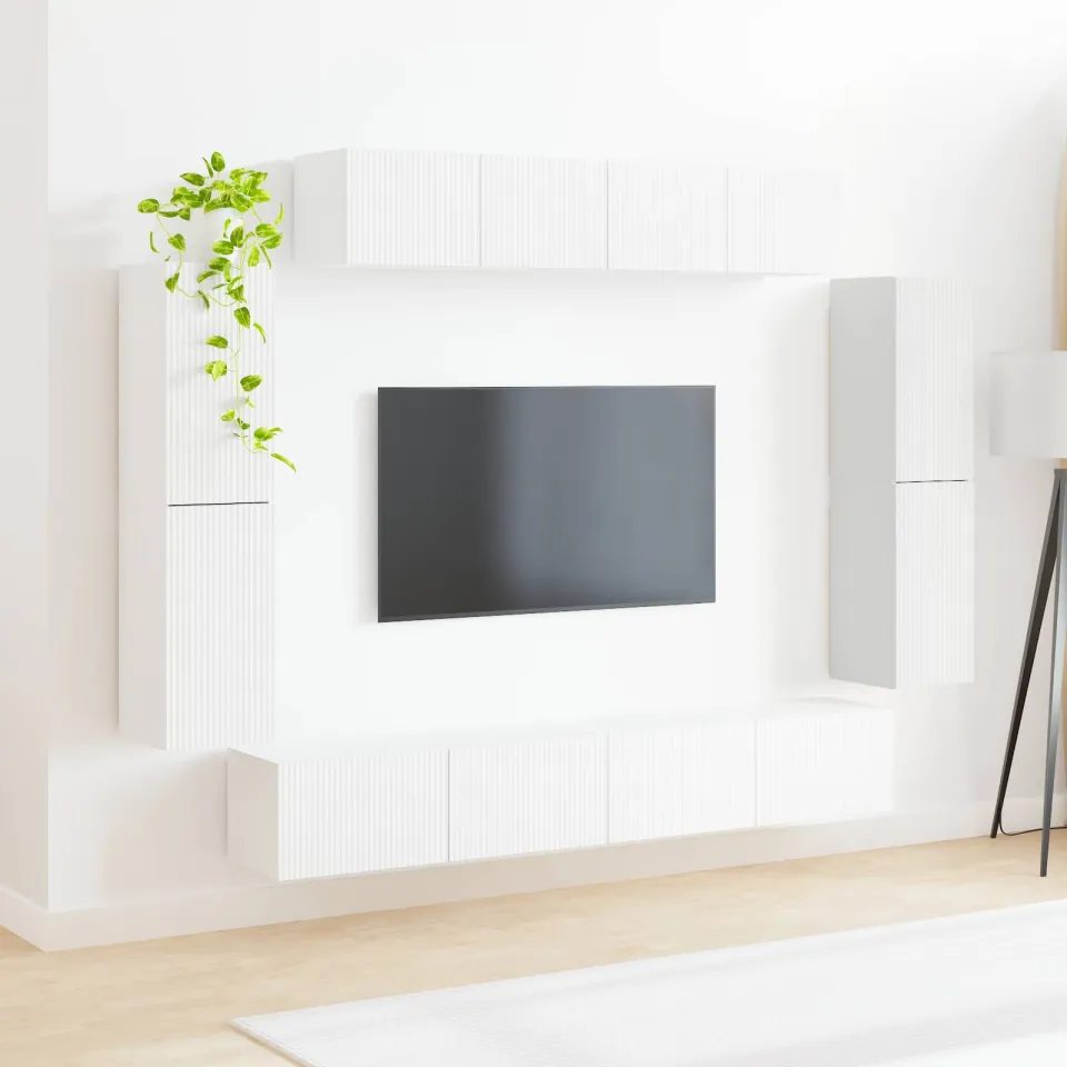 vidaXL TV-kast 8 st 98 x 31 x 29,5 cm Wit, foto 4