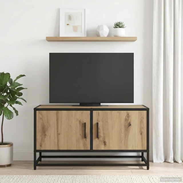 vidaXL TV-kast 80 x 34,5 x 40 cm Artisanaal eiken Bewerkt hout, foto 2