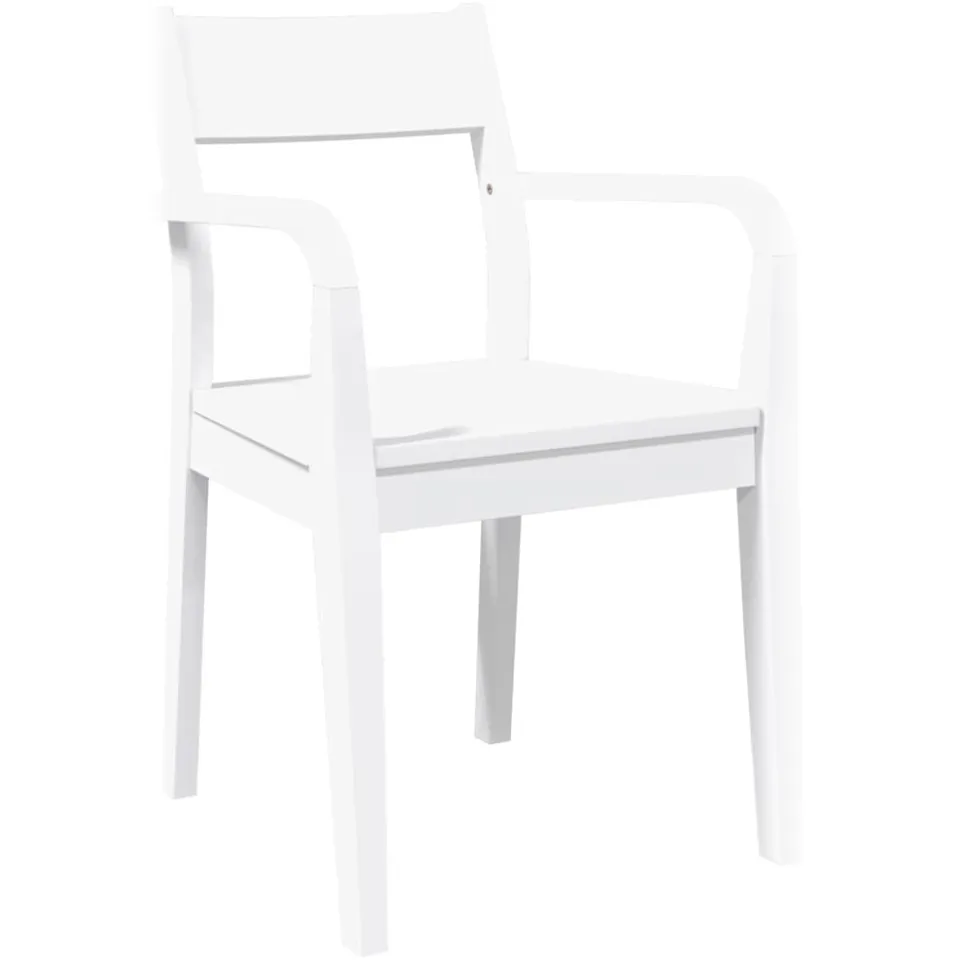 vidaXL Eetkamerstoelen 2 st massief hout rubber wit, foto 4
