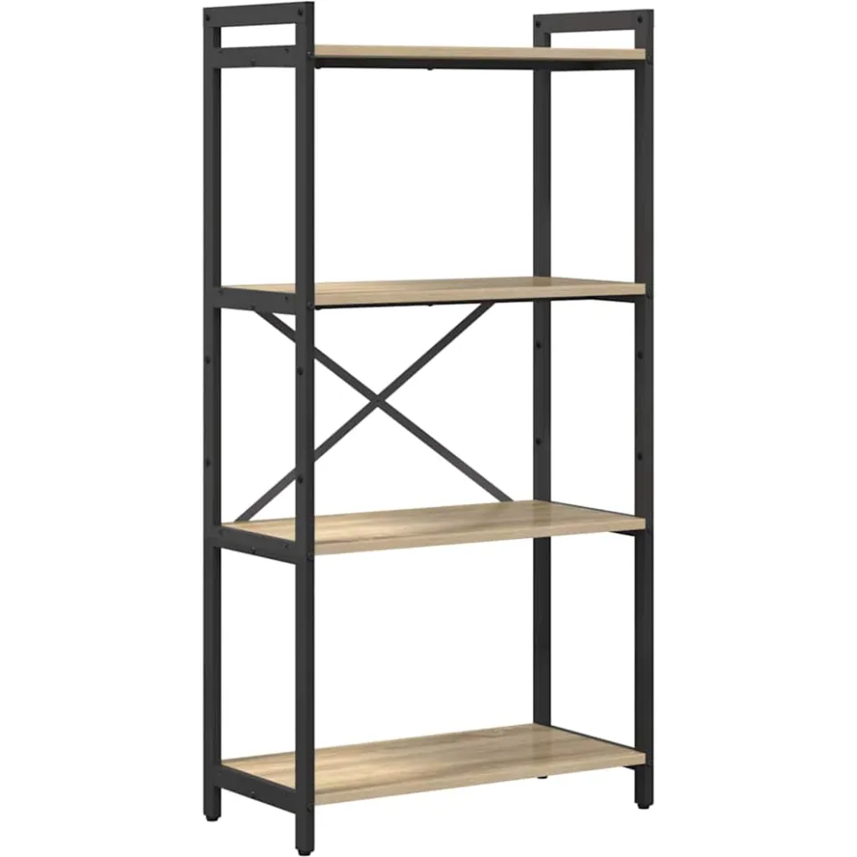 vidaXL Boekenkast 60 x 30 x 120 cm Bewerkt hout Sonoma Eiken, foto 3