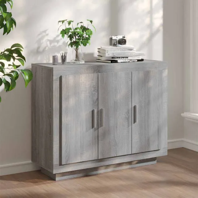 vidaXL Dressoir 92x35x75 cm bewerkt hout grijs sonoma eikenkleurig, foto 2